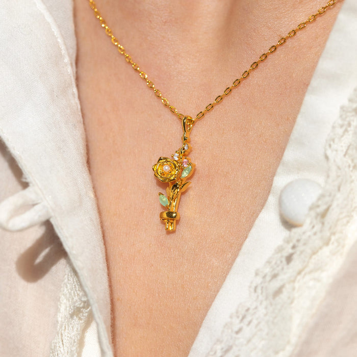 Birth Month Flower Necklace Base