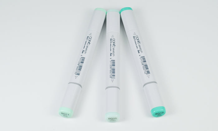 copic sketch markers - BG10, BG11, BG13