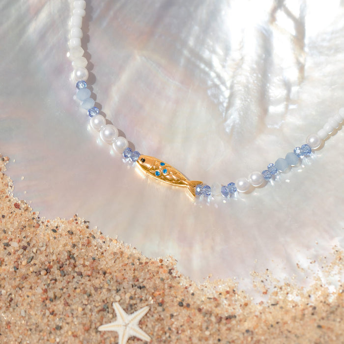 Fish in Paradise Beaded Necklace