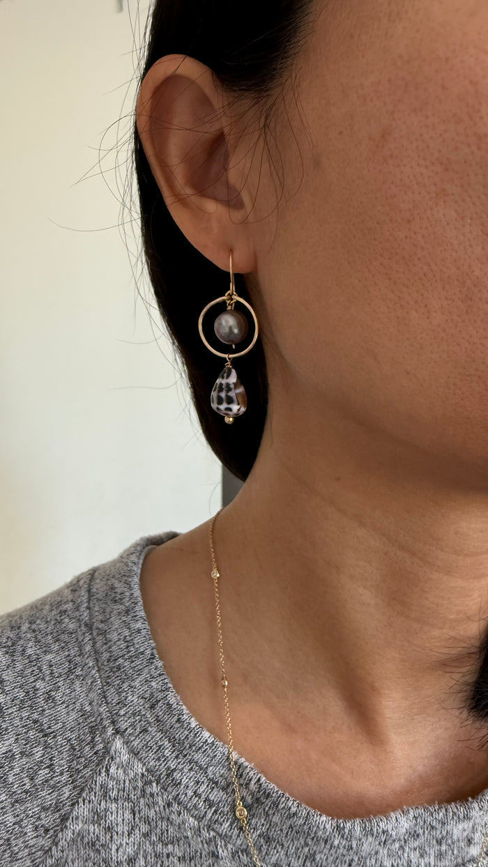 Gillian shell earrings - Hebrew
