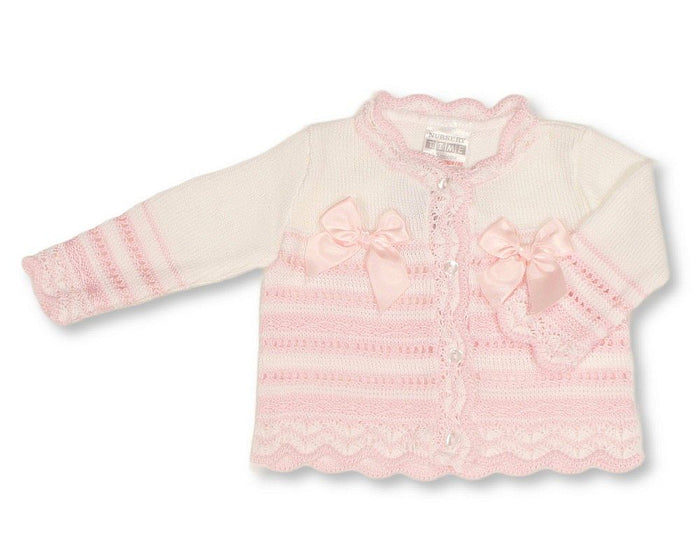 Knitted Baby Girls Cardigan with Bows - (PK6) (NB-9m) BW-10-1011_09