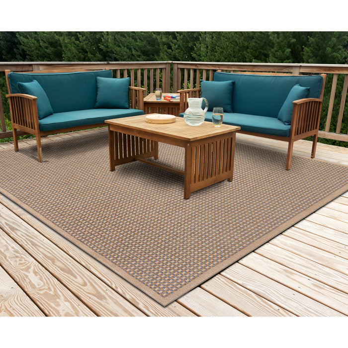 Liora Manne Monterey Basket Indoor Outdoor Area Rug Blue