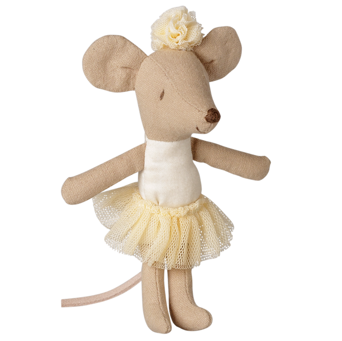 Maileg - Ballerina Mouse, Little Sister - Off White