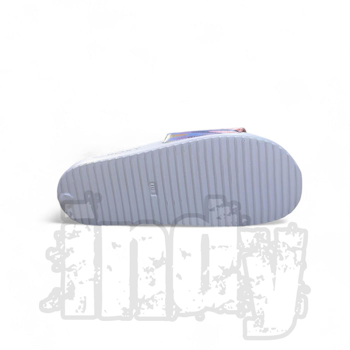 Ojota Roxy Slippy Platform Print Blanco Rosa