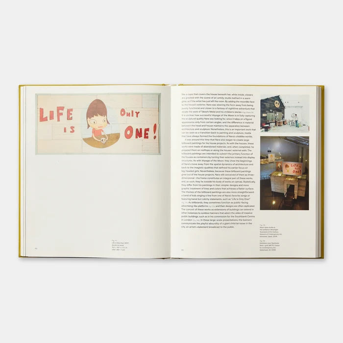 Open book with illustrations and text on a white background