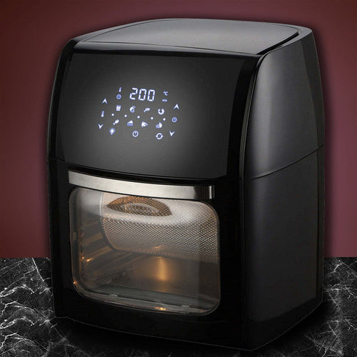 14L Digital Turbo Air Fryer Cooker w/ Rolling Cage/Rotisserie-#product_category#-Home Living Store