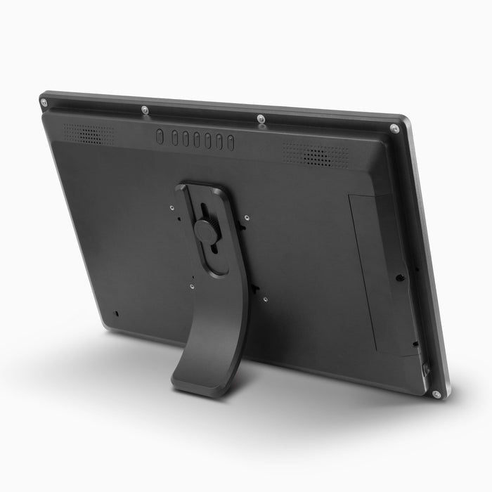aluratek 18 digital photo frame 4gb back angle