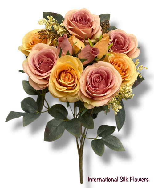 19'' Open Rose Bush ( 23653-Yellow/ Mauve) TY1305