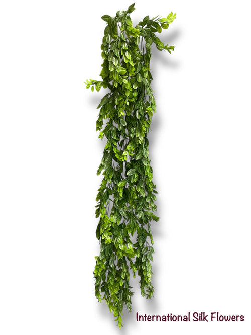 45''  Plastic Green Leaves hanging Bush ( INT24722-F )