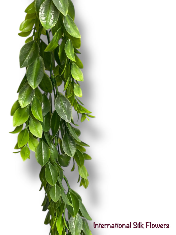 45''  Plastic Green Leaves hanging Bush ( INT24722-F )