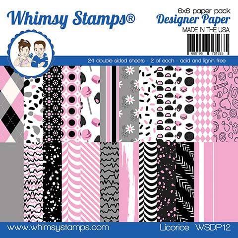 6x6 Paper Pack - Licorice - Whimsy Stamps