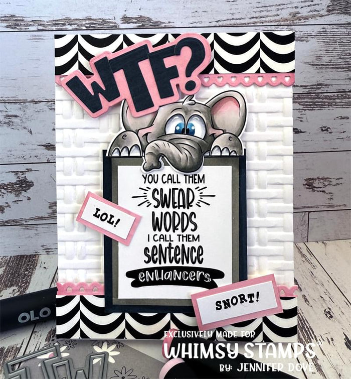 Random Funny Swear Words Clear Stamps - Whimsy Stamps