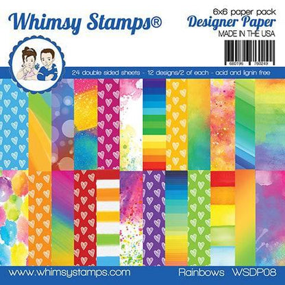 6x6 Paper Pack - Rainbow - Whimsy Stamps