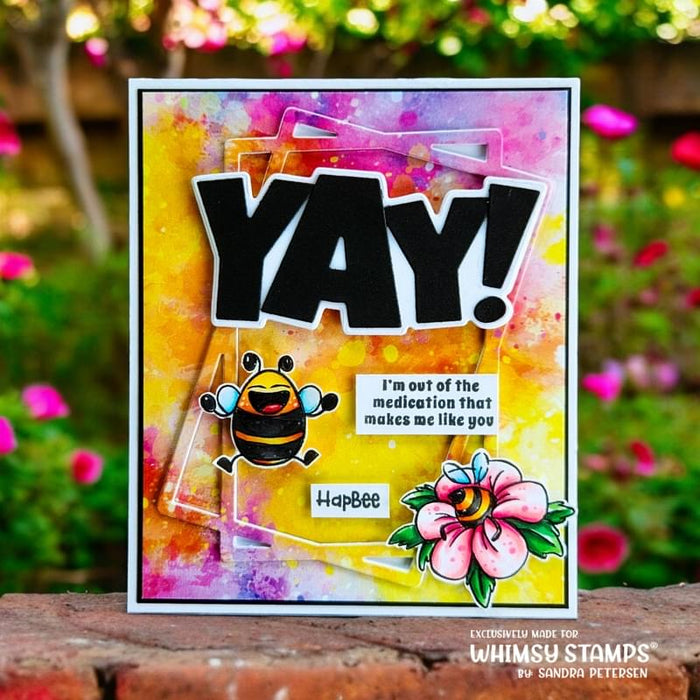 Yay Word and Shadow Die Set - Whimsy Stamps