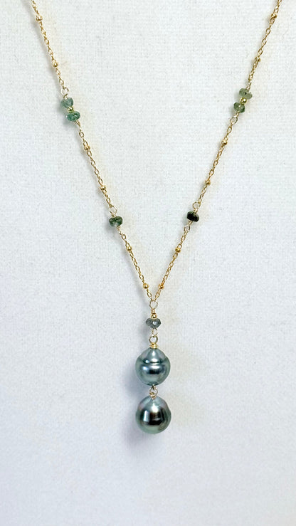 BELLE necklace - Double Tahitian