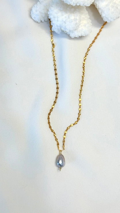 Starburst Tahitian keshi necklace