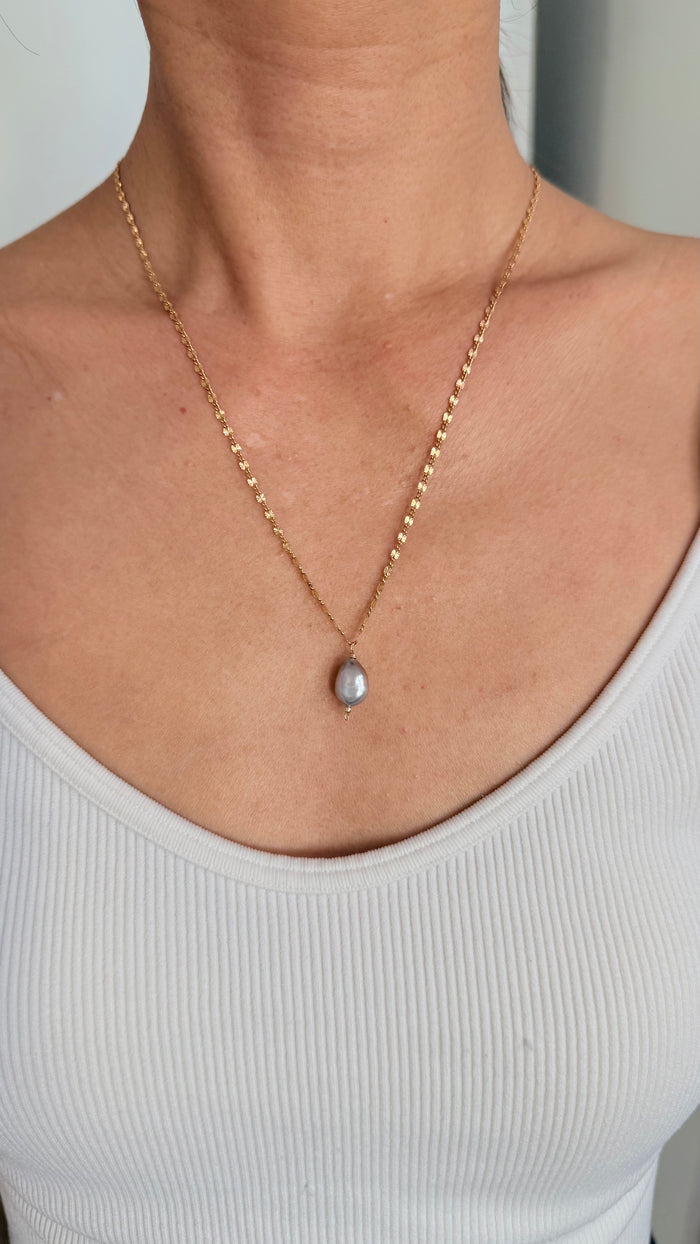 Starburst Tahitian keshi necklace