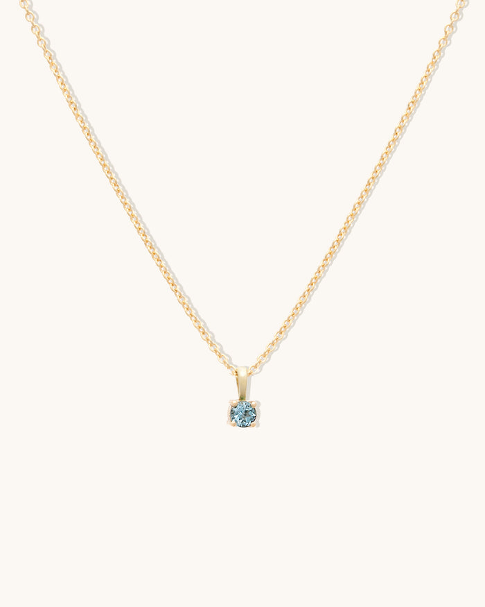 Aquamarine Birthstone Necklace