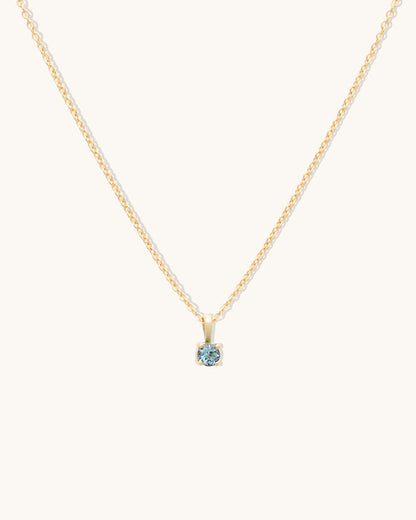 Aquamarine Birthstone Necklace