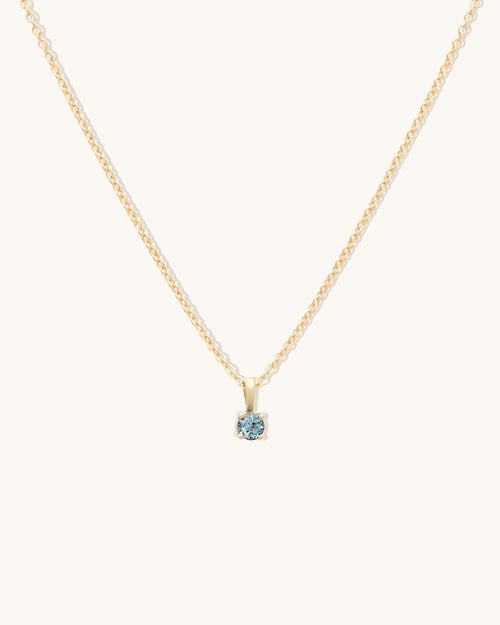 Aquamarine Birthstone Necklace