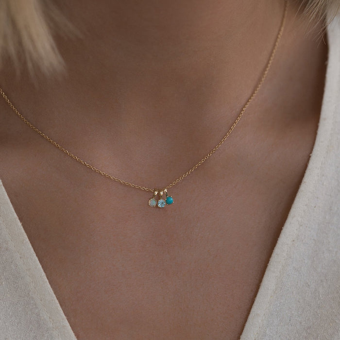 Aquamarine Birthstone Necklace
