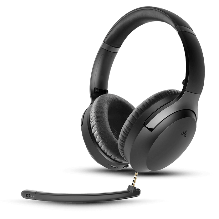 Aria 3 Noise Cancelling Headphones with Mic, detachable boom microphone for calls, meetings, gaming, music, and everyday use.