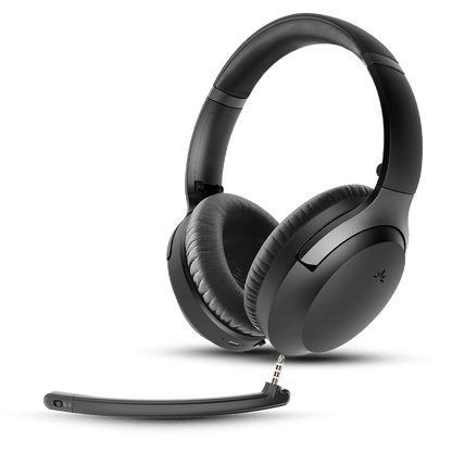 Aria 3 Noise Cancelling Headphones with Mic, detachable boom microphone for calls, meetings, gaming, music, and everyday use.