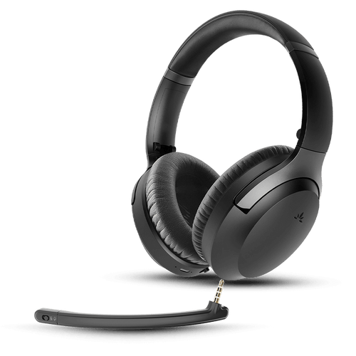 Aria 3 Noise Cancelling Headphones with Mic, detachable boom microphone for calls, meetings, gaming, music, and everyday use.