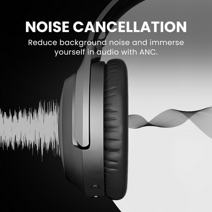Aria 3 Noise Cancelling Headphones with Mic, ANC reduces background noise for immersive audio and distraction-free listening.