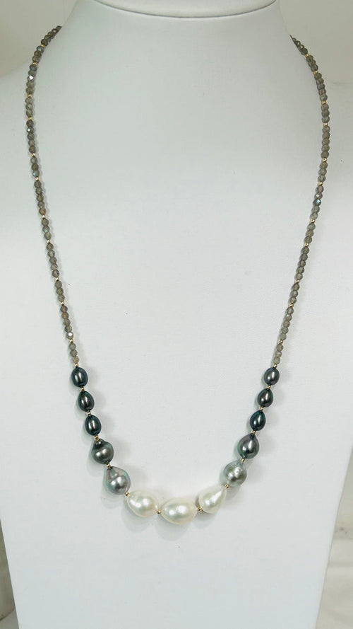 Ariel 13 necklace - labradorite