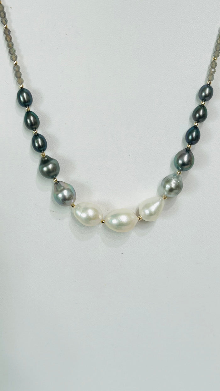 Ariel 13 necklace - labradorite