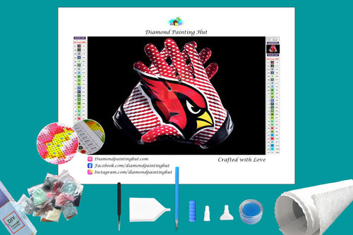 Arizona Cardinals NFL Gloves Diamond Painting-Diamond Painting Hut