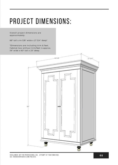 Armoire Cabinet PDF Plans