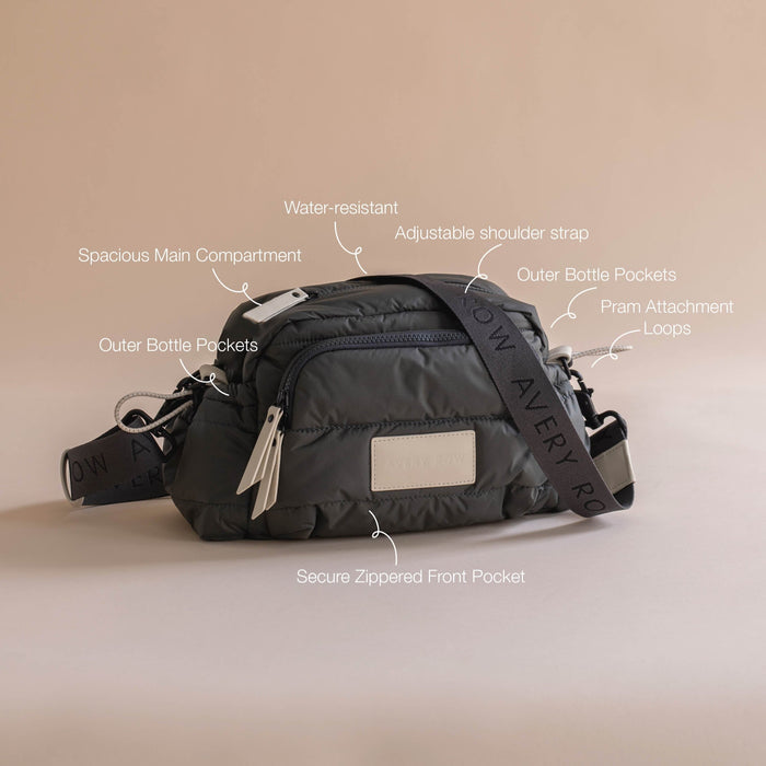 Avery Row - Pram Organiser Bag - Black - Mabel & Fox