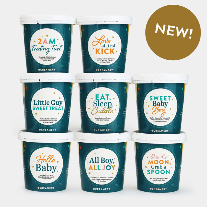 Photo of 8 pints of ice cream for new baby gifts
