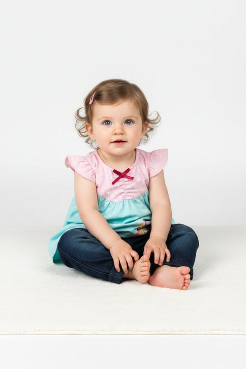 Baby Girls 2 pcs Set- Raindrops - (3-12 Months) (PK6) E2154