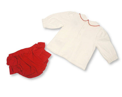 Baby Girls 2 pcs Top and Shorts Set - Mushroom (NB-6m) (PK6) - BIS-2020-2721