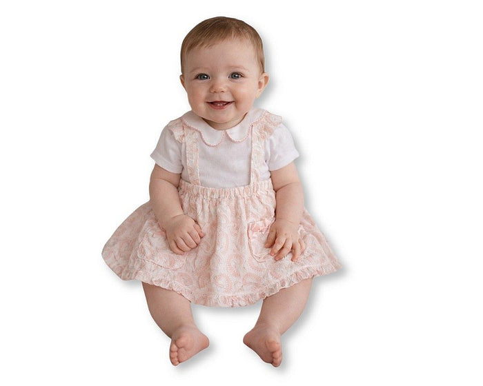 Baby Girls Jacquard 2 pcs Skirt Set with Bows (NB-9m) (PK6) - BIS-2120-6409