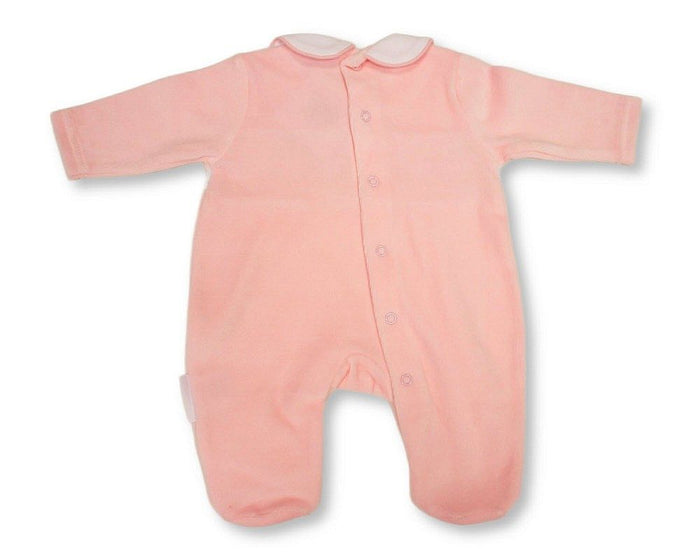 Baby Girls Velour All in One with Smocking - Rainbow (NB-6m) (PK6) - BW-13-434