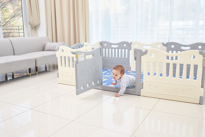 BABYCARE Playpen-Melange Grey