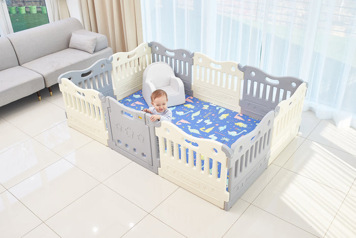 BABYCARE Playpen-Melange Grey
