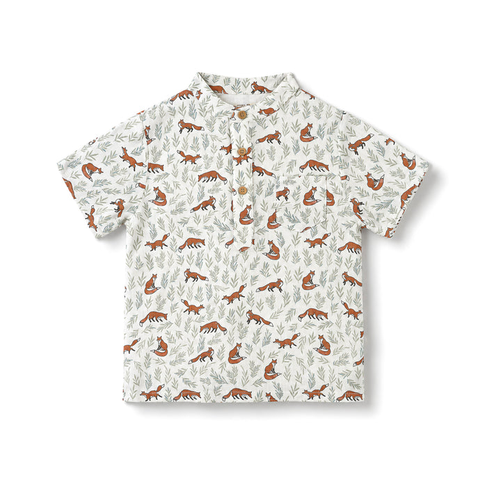 Band Collar Shirt -Foxwood