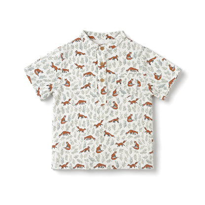 Band Collar Shirt -Foxwood