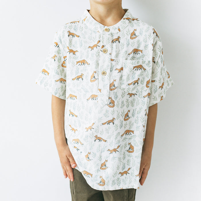 Band Collar Shirt -Foxwood