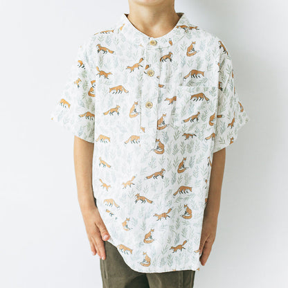 Band Collar Shirt -Foxwood