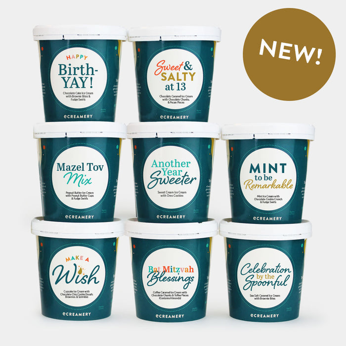 Photo of 8 pints of ice cream for Bat Mitzvah gifts