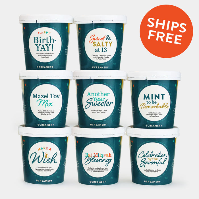 Photo of 8 pints of ice cream for Bat Mitzvah gifts