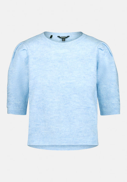 Buffalo Women Sweaters Blue Knit Sweaters Slim Fit Crew Neckline