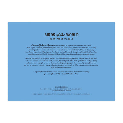 Birds of the World 1000 Piece Jigsaw Puzzle 1000 Piece Puzzles Diana Beltran Herrera Collection