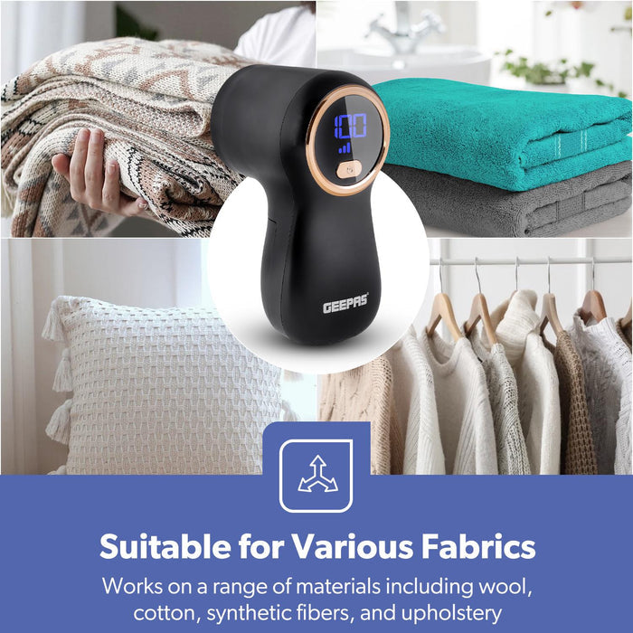 Black and Gold Battery Operated Fabric Shaver/Lint Remover
